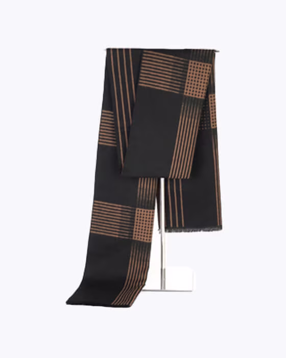 شال گردن موهر مردانه زنانه دورو طرح مربعی جوراب نوین